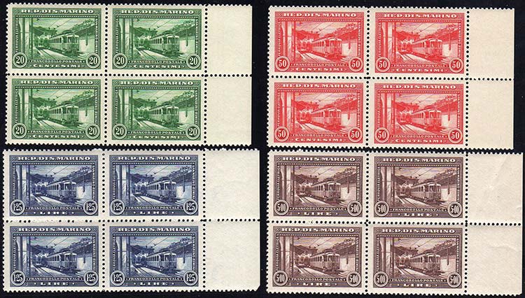 1932 - Ferrovia (164/167), blocchi ... 