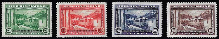 1932 - Ferrovia (164/167), gomma ... 