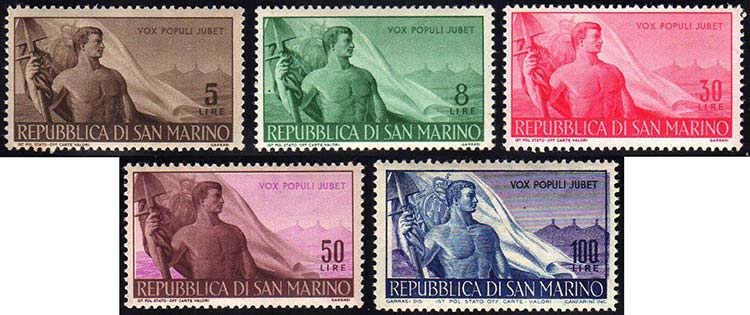 1948 - Lavoro (336/340), gomma ... 