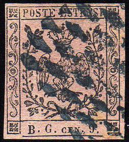 1853 - 9 cent. violetto grigio, ... 