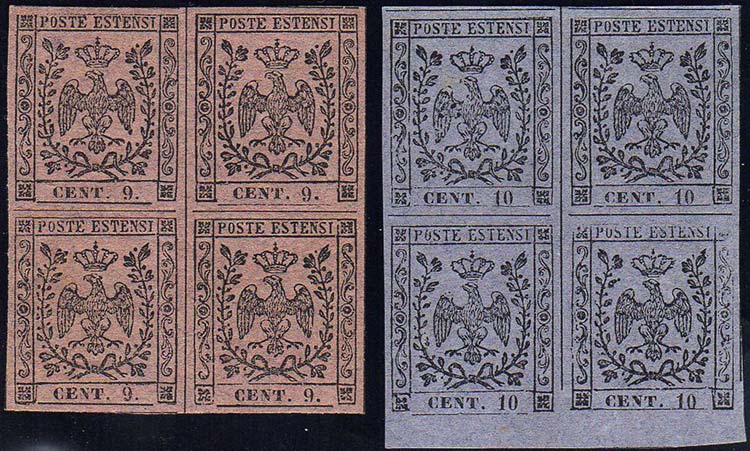 1855/57 - 9 cent. violetto grigio, ... 