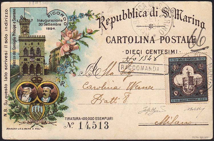 1894 - 10 cent. Palazzo del ... 