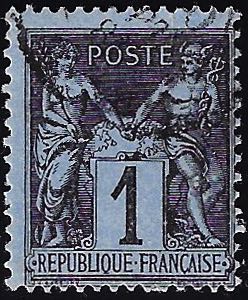 FRANCIA 1877/1880 - 1 cent. SAGE, ... 