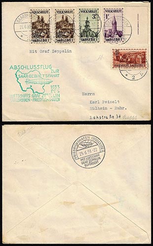 GERMANIA SARRE ZEPPELIN 1933 - ... 