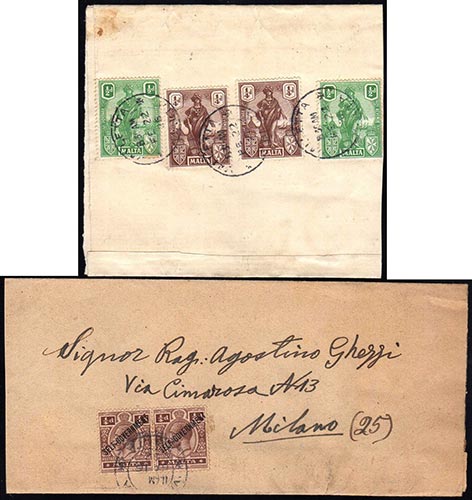 MALTA 1916/1922 - Due fascette ... 