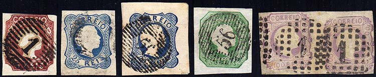 PORTOGALLO 1855 - Re Pietro V, sei ... 