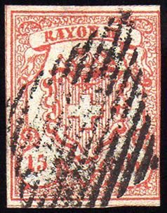 SVIZZERA 1852 - 15 r. Rayon III, ... 