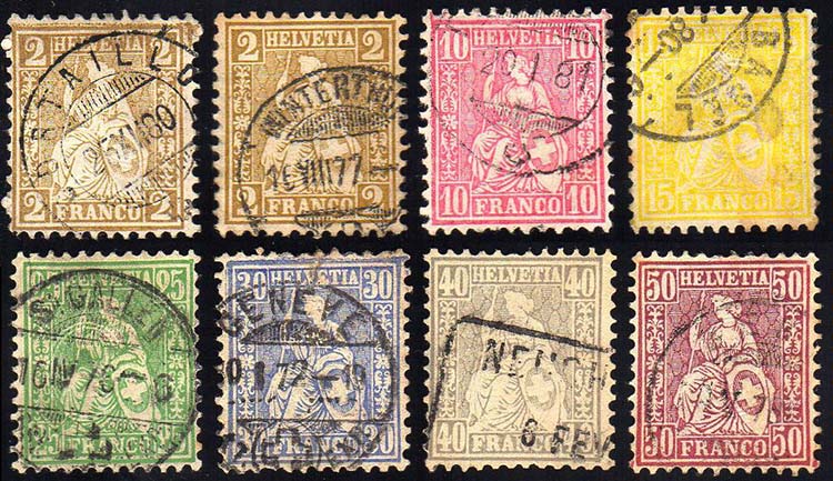 SVIZZERA 1867/1878 - Colori ... 