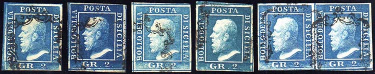 SICILIA 1859 - 2  grana, II e III ... 