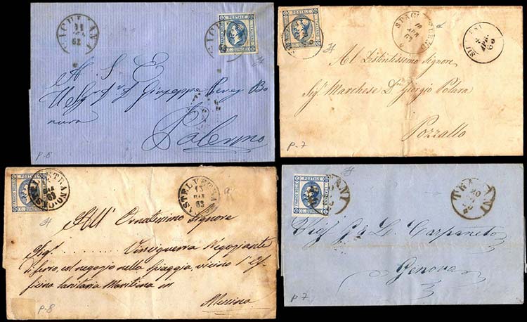 SICILIA 1863 - Quattro lettere ... 