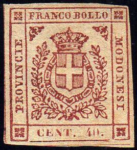 1859 - 40 cent. rosa carminio ... 