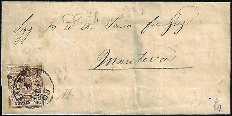 1859 - 25 cent. bruno lilla (10), ... 