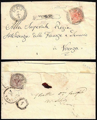 1855 - 15 cent. rosso vermiglio, ... 