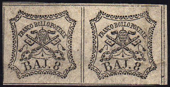1852 - 8 baj bianco (9), coppia ... 