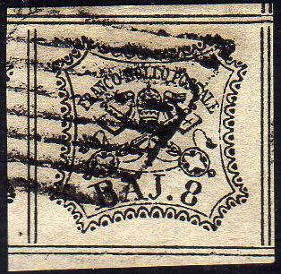 1852 - 8 baj bianco, otto filetti ... 