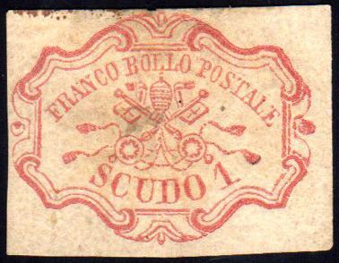 1852 - 1 scudo rosa carminio (11), ... 
