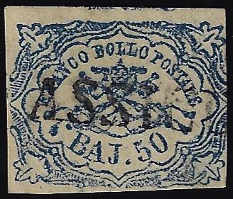 1864 - 50 baj azzurro oltremare ... 