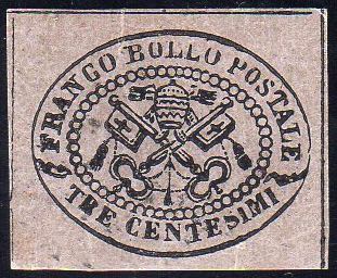 1867 - 3 cent. grigio rosa (14), ... 