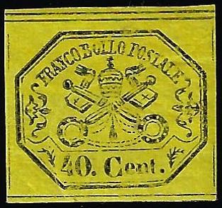 1867 - 40 cent. giallo (19), ... 