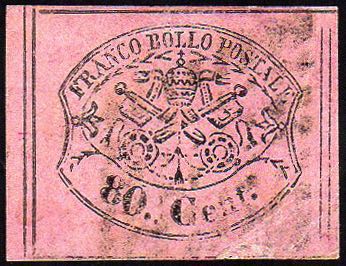 1867 - 80 cent. rosa lillaceo ... 