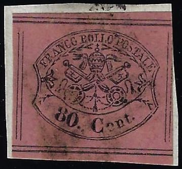 1867 - 80 cent. rosa lillaceo, ... 