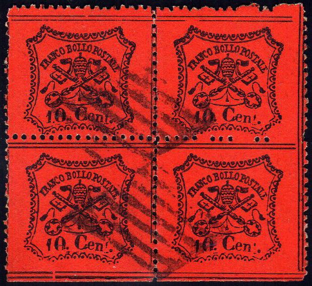1868 - 10 cent. arancio vermiglio, ... 