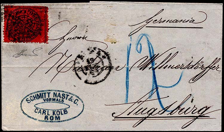 1869 - 20 cent. rosso bruno (27), ... 