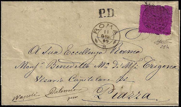 1869 - 20 cent. violetto rosso ... 