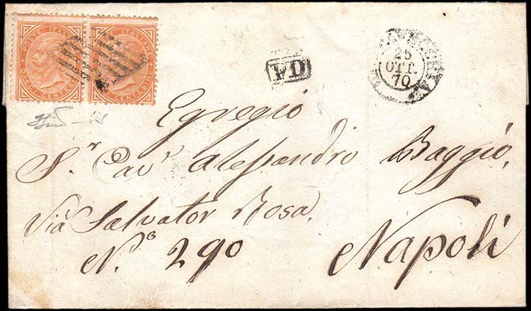 1870 - 10 cent. De La Rue (T17), ... 