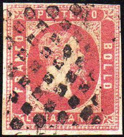 1851 - 40 cent. rosa (3), usato, ... 