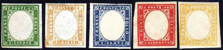 1859/63 - 5 cent., 10 cent., 20 ... 