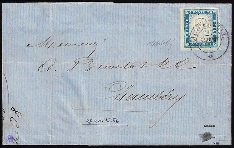 1856 - 20 cent. cobalto (15), ... 