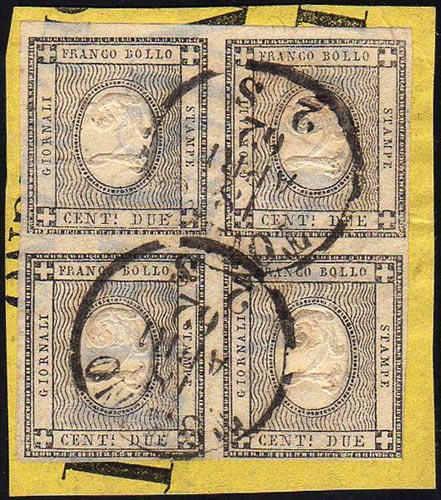 1862 - 2 cent. grigio nero (20), ... 