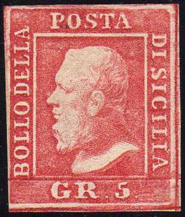 1859 - 5 grana rosa carminio, I ... 
