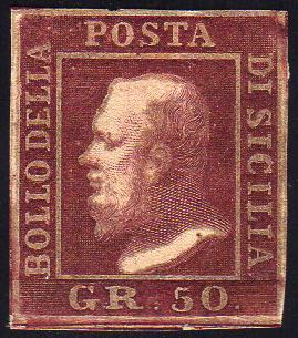 1859 - 50 grana lacca bruno (14), ... 