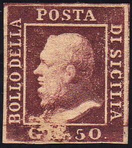 1859 - 50 grana lacca bruno, ... 