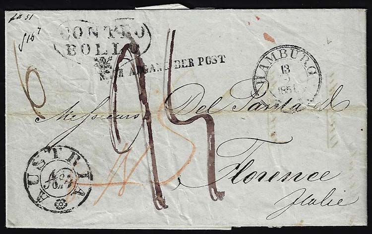 1851 - Lettera da Amburgo ... 