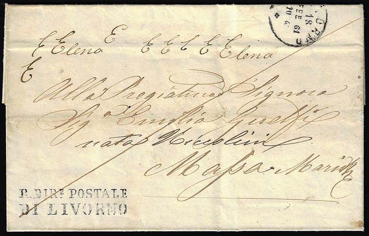 1861 - Lettera in franchigia da ... 
