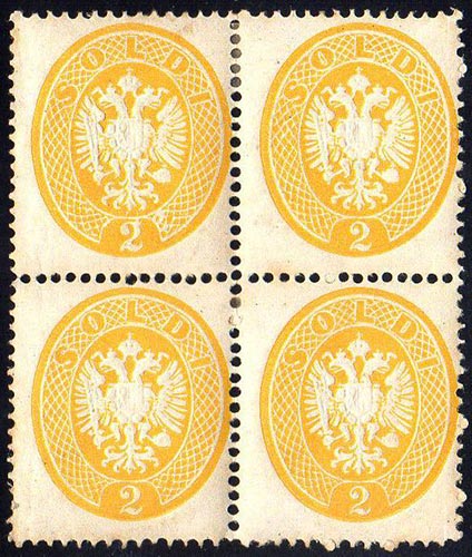 1863 - 2 soldi giallo, dent. 14 ... 