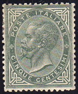1863 - 5 cent. De La Rue, tiratura ... 