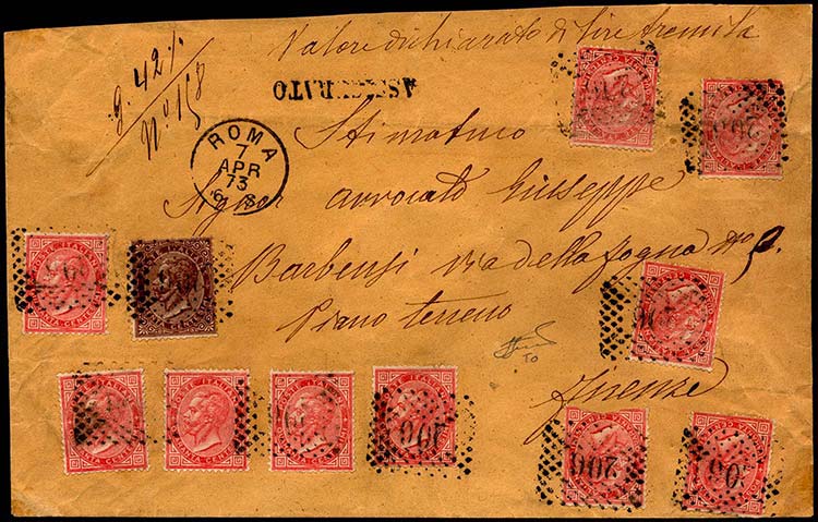 1873 - 40 cent. De La Rue, 10 ... 