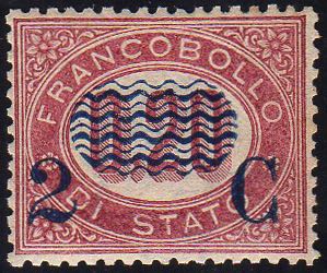 1878 - 2 cent. su 0,20 lire ... 