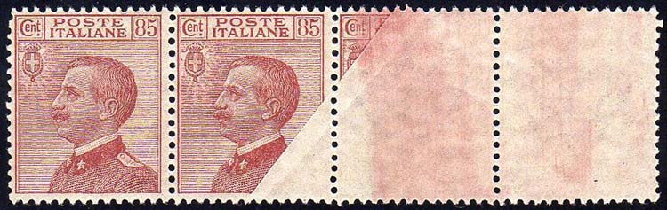 1917 - 85 cent. Michetti, striscia ... 