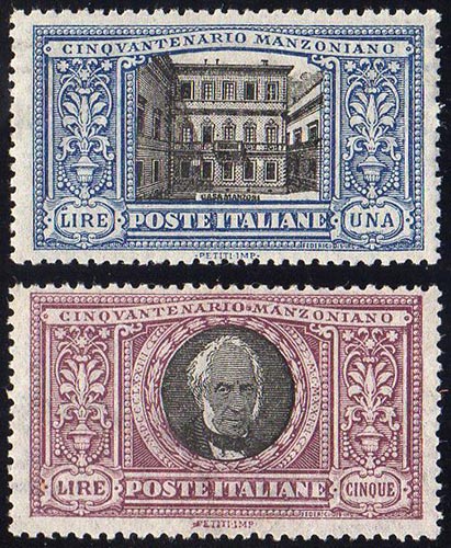 1927 - 1 lira e 5 lire Manzoni ... 