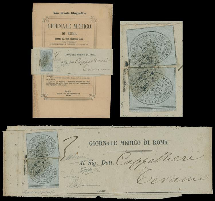1869 - 3 cent. grigio (15), due ... 