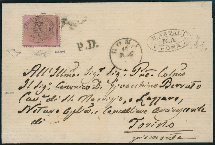 1868 - 80 cent. rosa chiaro (30), ... 