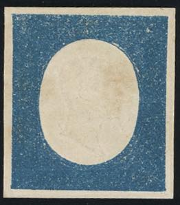 1854 - 20 cent. azzurro (8), nuovo ... 