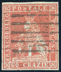 1851 - 60 crazie scarlatto su ... 