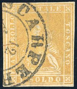 1857 - 1 soldo ocra chiaro, II ... 