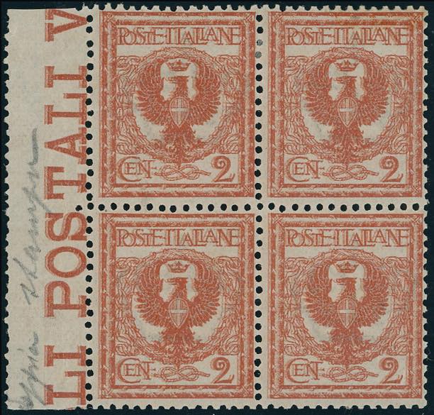 1901 - 2 cent. Floreale, doppia ... 